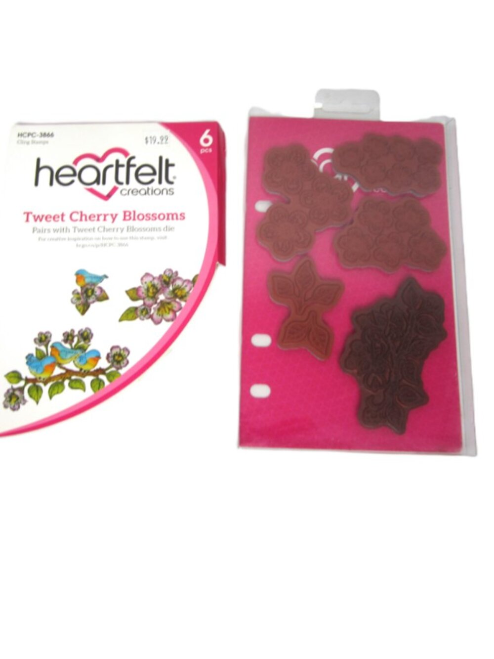 Heartfelt Creations Tweet Cherry Blossoms Cling Stamps Bird Floral
